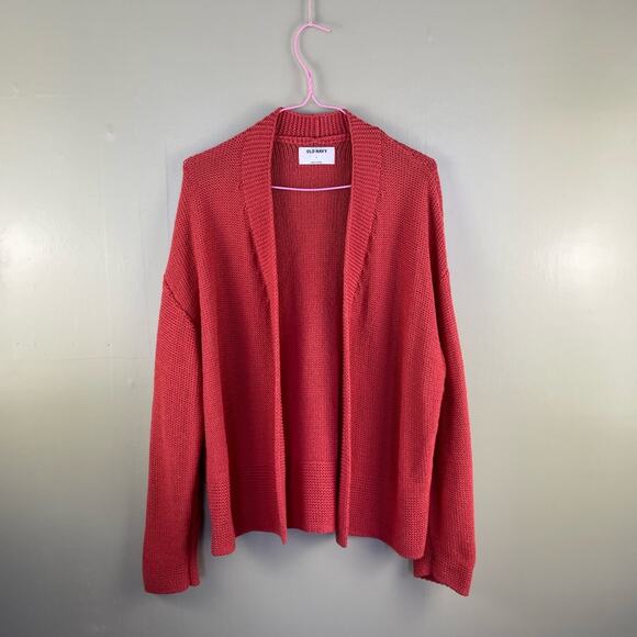 Old Navy burnt orange chunky open front cardigan - Picture 1 of 5